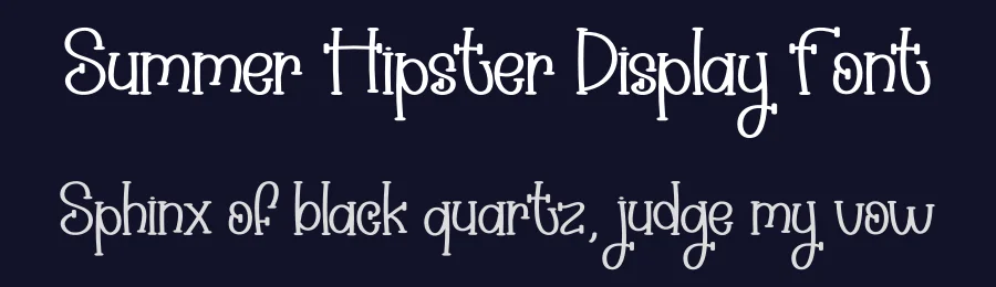 Summer Hipster Display Font by creativeletter — Display Font — thumbnail 2