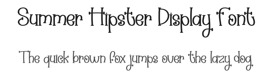 Summer Hipster Display Font by creativeletter — Display Font
