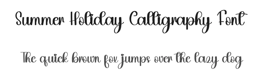 Summer Holiday Calligraphy Font by inermediaSTUDIO — Script Handwritten Font
