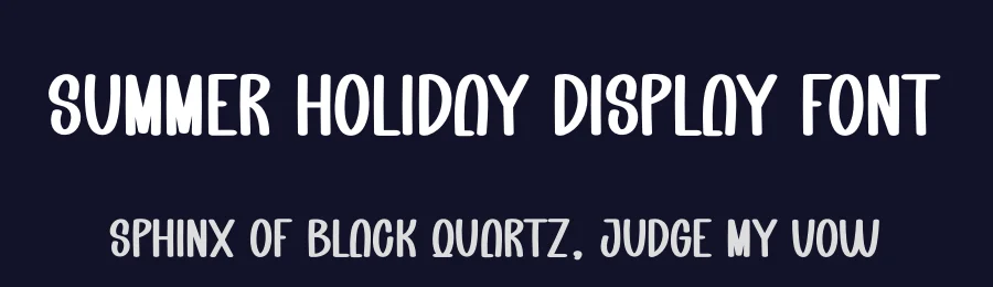 Summer Holiday Display Font by creativeletter — Display Font — thumbnail 2