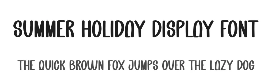 Summer Holiday Display Font by creativeletter — Display Font