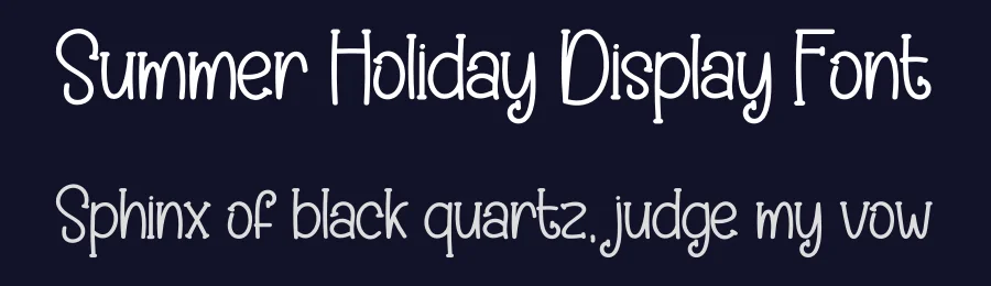 Summer Holiday Display Font by creativeletter — Display Font — thumbnail 2