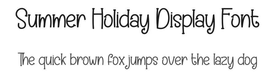 Summer Holiday Display Font by creativeletter — Display Font