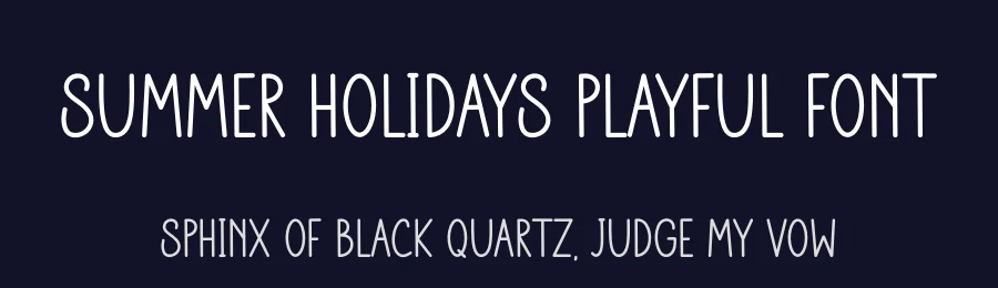 Summer Holidays Playful Font by freshtypeink — Display Font — thumbnail 2