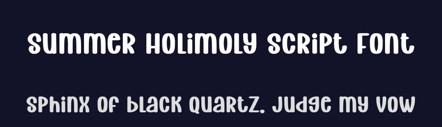 Summer Holimoly Script Font by freshtypeink — Display Font — thumbnail 2