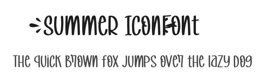 Summer Icon Font by VinType — Script Handwritten Font