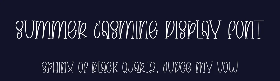 Summer Jasmine Display Font by creativeletter — Display Font — thumbnail 2