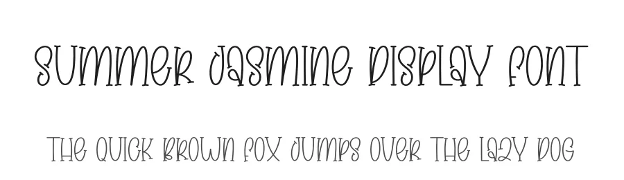 Summer Jasmine Display Font by creativeletter — Display Font
