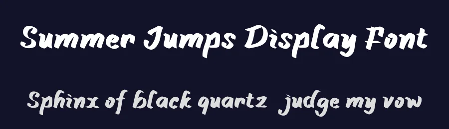 Summer Jumps Display Font by Yoga Letter — Display Font — thumbnail 2