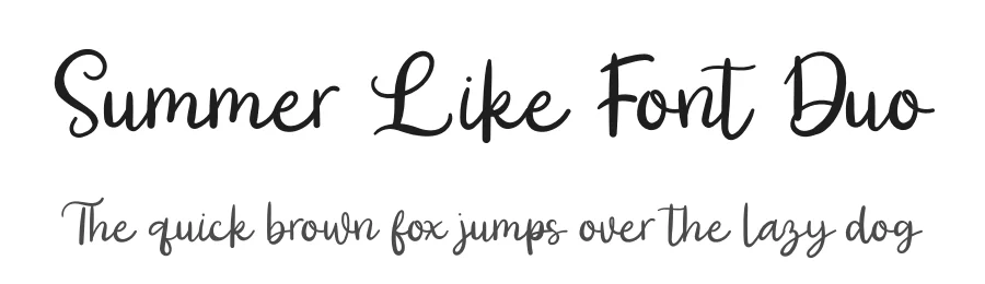 Summer Like Font Duo by ReyreyBlue — Script Handwritten Font