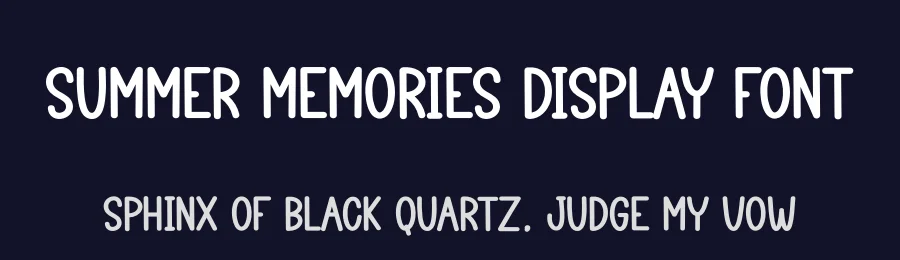 Summer Memories Display Font by creativeletter — Display Font — thumbnail 2