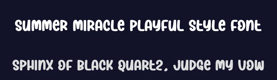 Summer Miracle Playful Style Font by creativeletter — Display Font — thumbnail 2