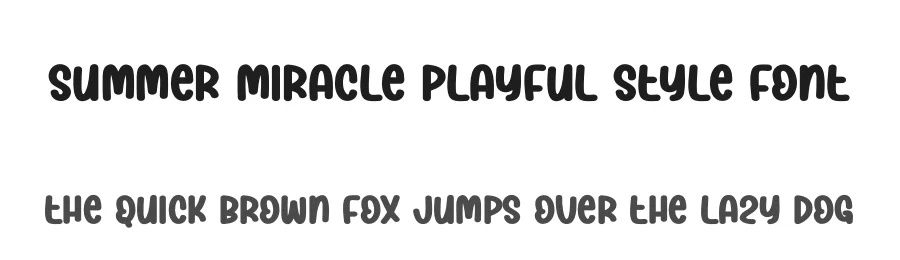 Summer Miracle Playful Style Font by creativeletter — Display Font