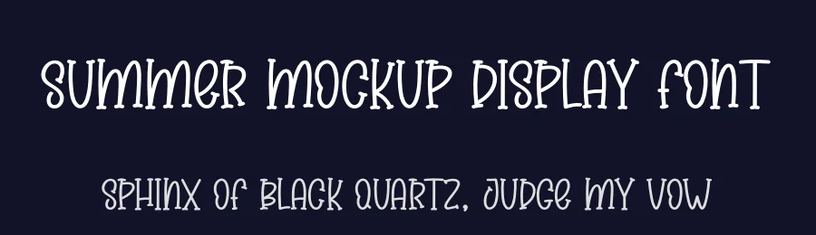 Summer Mockup Display Font by creativeletter — Display Font — thumbnail 2