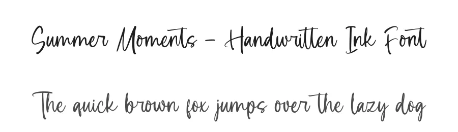 Summer Moments – Handwritten Ink Font by letterenastudios — Script Handwritten Font