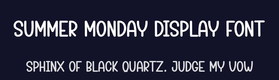 Summer Monday Display Font by creativeletter — Display Font — thumbnail 2