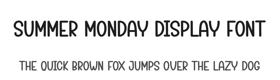 Summer Monday Display Font by creativeletter — Display Font