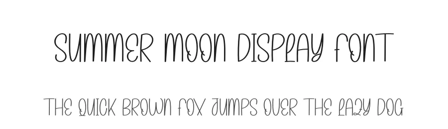 Summer Moon Display Font by andikastudio — Display Font