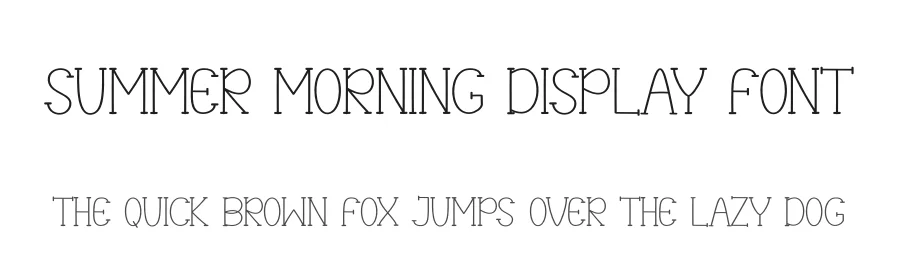 Summer Morning Display Font by andikastudio — Display Font