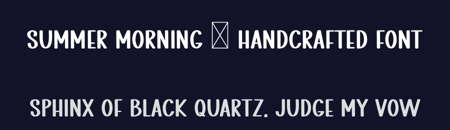 Summer Morning – Handcrafted Font by freshtypeink — Display Font — thumbnail 2