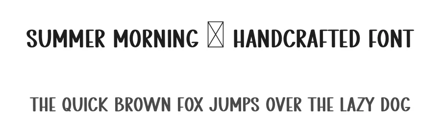 Summer Morning – Handcrafted Font by freshtypeink — Display Font