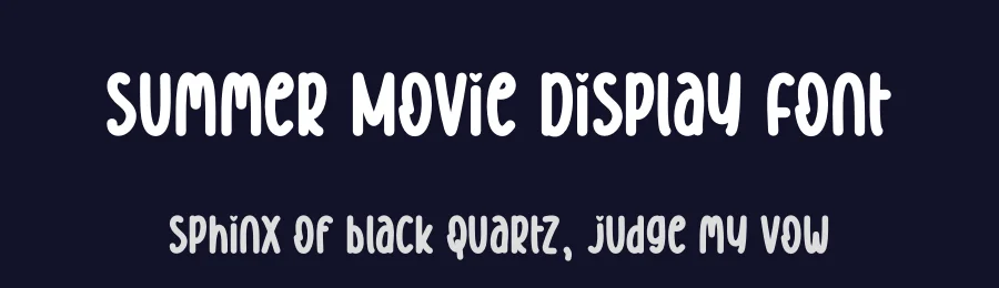Summer Movie Display Font by creativeletter — Display Font — thumbnail 2
