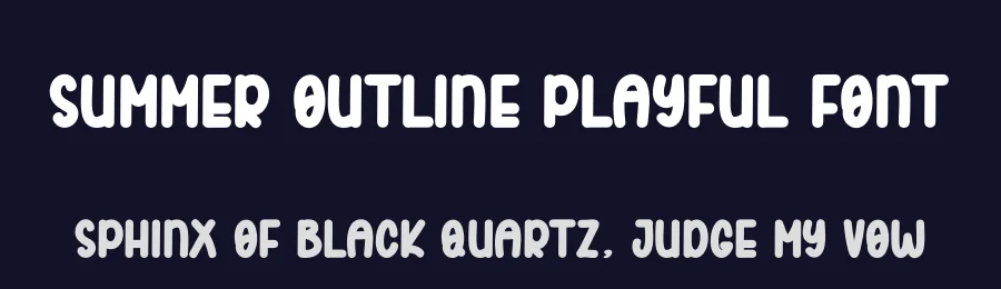 Summer Outline Playful Font by andikastudio — Display Font — thumbnail 2