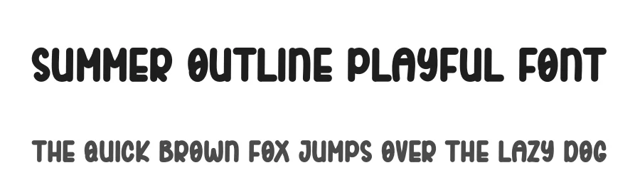 Summer Outline Playful Font by andikastudio — Display Font