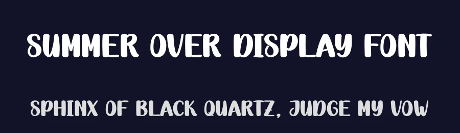 Summer Over Display Font by andikastudio — Display Font — thumbnail 2