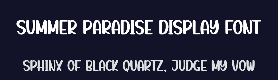 Summer Paradise Display Font by creativeletter — Display Font — thumbnail 2