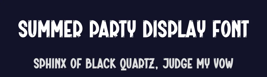 Summer Party Display Font by creativeletter — Display Font — thumbnail 2