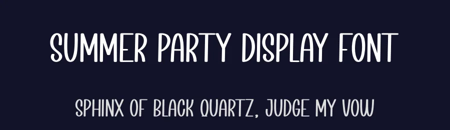Summer Party Display Font by creativeletter — Display Font — thumbnail 2