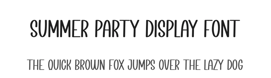 Summer Party Display Font by creativeletter — Display Font