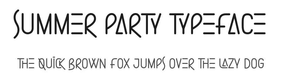Summer Party Typeface by Alpaprana — Display Font