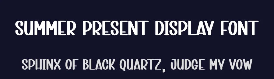 Summer Present Display Font by creativeletter — Display Font — thumbnail 2