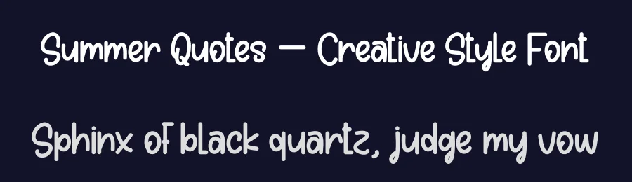 Summer Quotes – Creative Style Font by andikastudio — Display Font — thumbnail 2