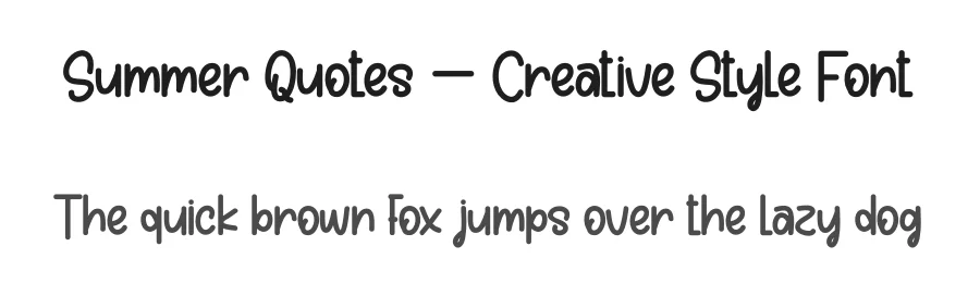Summer Quotes – Creative Style Font by andikastudio — Display Font