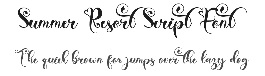 Summer Resort Script Font by Yoga Letter — Script Handwritten Font