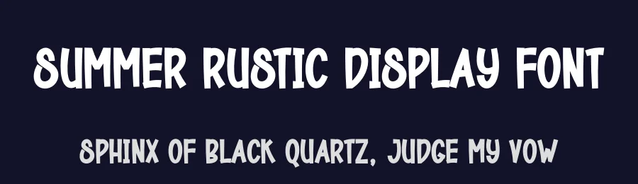 Summer Rustic Display Font by creativeletter — Display Font — thumbnail 2