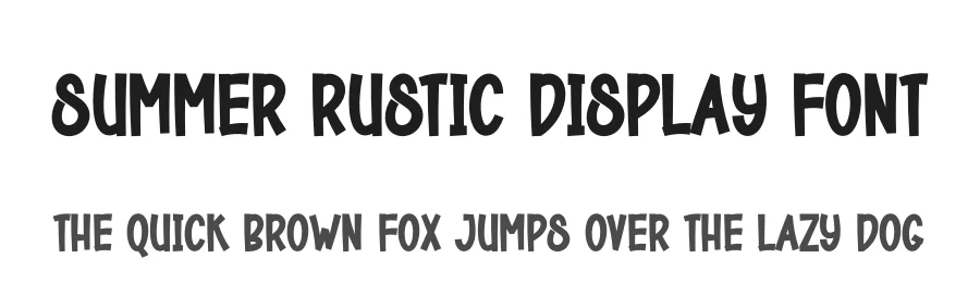 Summer Rustic Display Font by creativeletter — Display Font