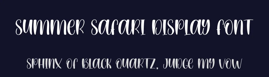Summer Safari Display Font by creativeletter — Display Font — thumbnail 2