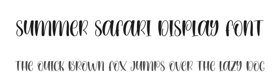 Summer Safari Display Font by creativeletter — Display Font