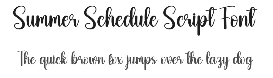 Summer Schedule Script Font by creativeletter — Script Handwritten Font