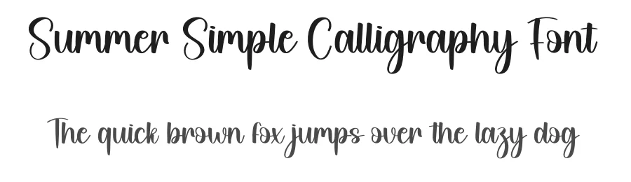 Summer Simple Calligraphy Font by creativeletter — Script Handwritten Font