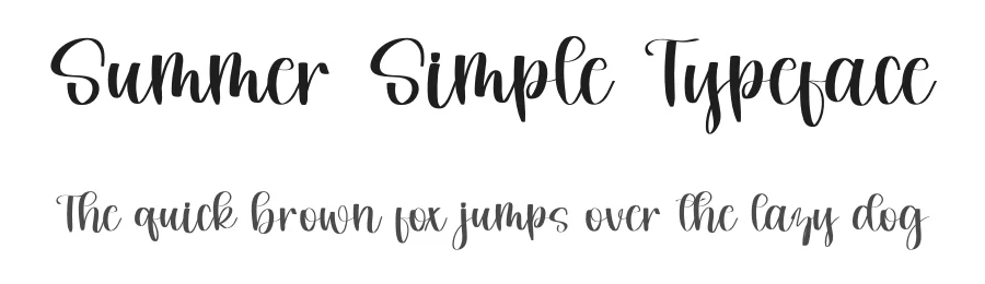 Summer Simple Typeface by freshtypeink — Script Handwritten Font