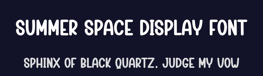 Summer Space Display Font by creativeletter — Display Font — thumbnail 2