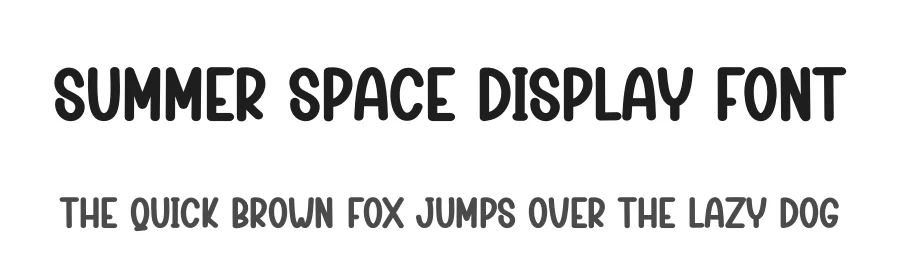 Summer Space Display Font by creativeletter — Display Font