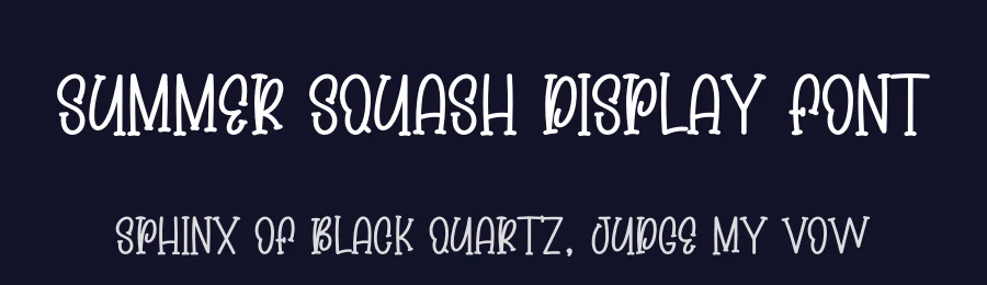 Summer Squash Display Font by creativeletter — Display Font — thumbnail 2