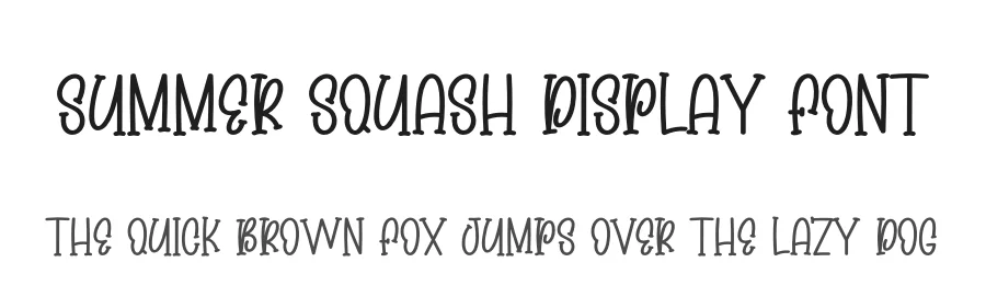 Summer Squash Display Font by creativeletter — Display Font