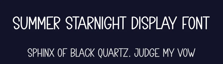 Summer Starnight Display Font by creativeletter — Display Font — thumbnail 2